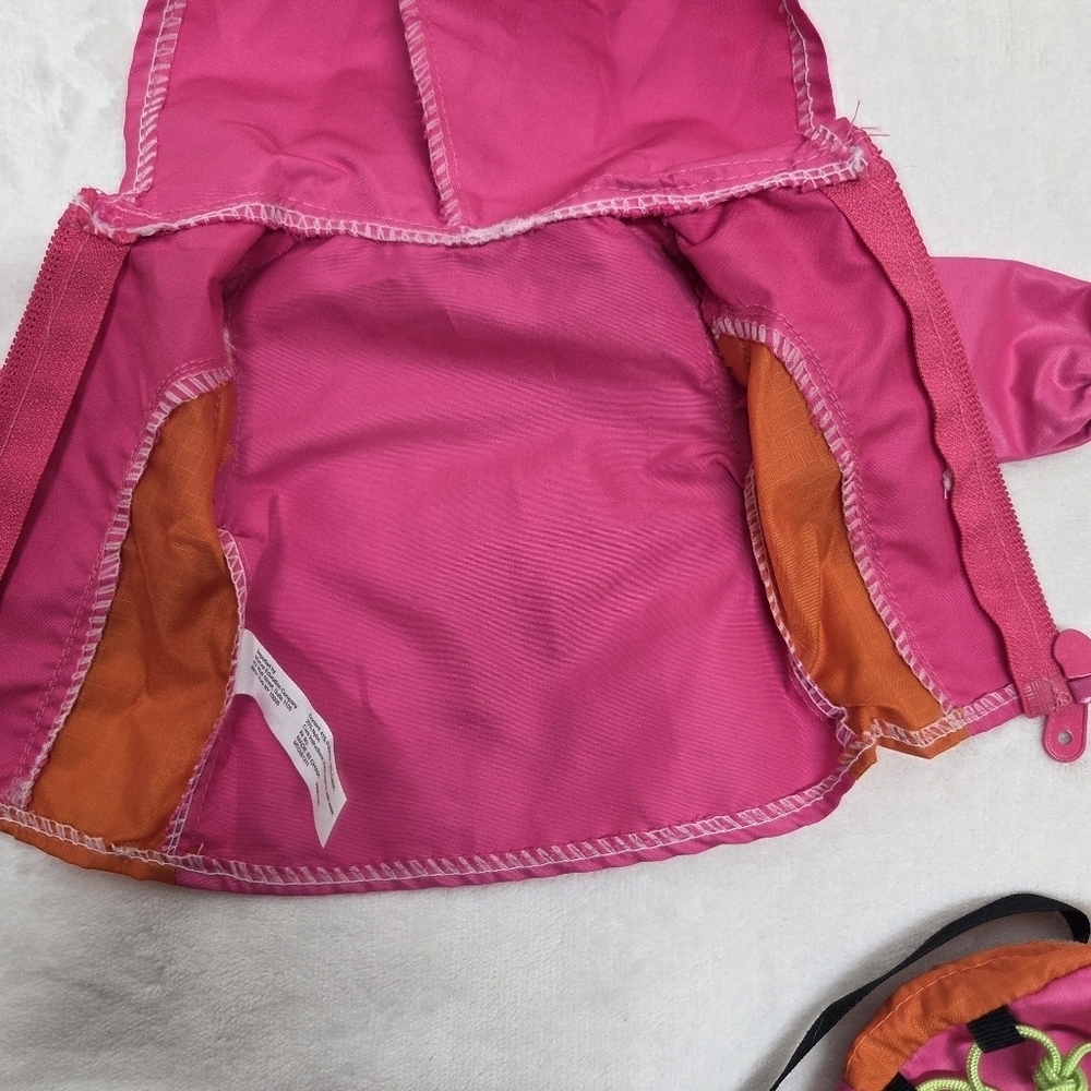 Bright Pink & Orange Hooded Jacket & Backpack Set for 18-inch Dolls My life-size - Picture 8 of 9